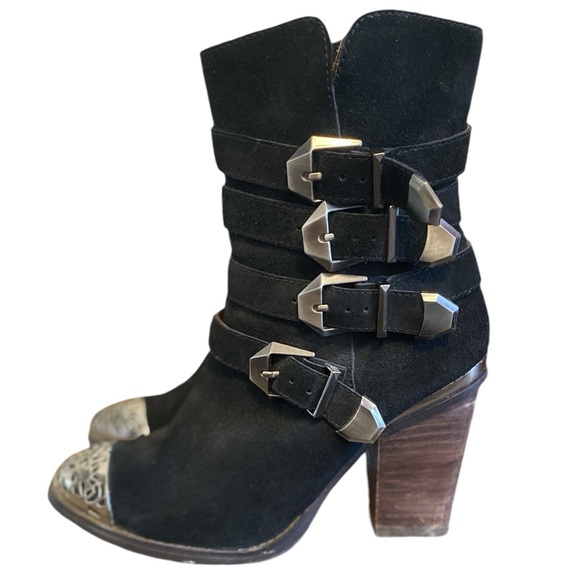 Authentic Free People High Heeled Boots Attached - Picture 2 of 7